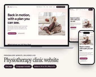 Personalized Physiotherapy Website with First Session Planner, Price List and Appointment Request, One Page