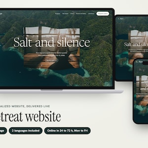 Custom Retreat Website, Day by Day Program, Places Left and Live Estimate, One Page
