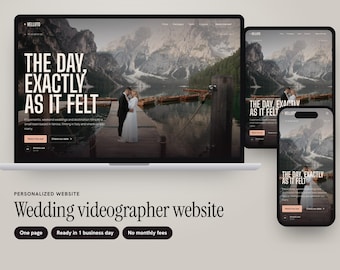 Custom Wedding Videographer Website with Opening Reel, Films by Wedding Type and Enquiry Form