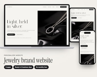 Custom Jewelry Brand Website with Piece Builder, Live Price, Collections and Stockists, Five Pages