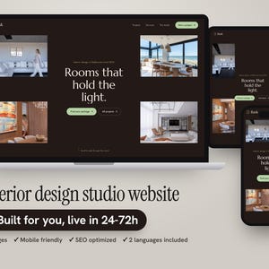 Custom Interior Design Studio Website with Services Finder and Project Inquiry, 5 Pages