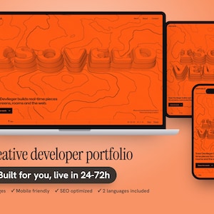 Personalized Creative Developer Portfolio Website, Immersive WebGL 5-Page Site with Your Name in Live 3D