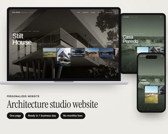 Custom Architecture Studio Website, Premium Animated One-Page Portfolio with Project Showcase and Inquiry