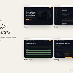 Personalized Developer API Website, Multi-Page Site with Docs, Status and Pricing Pages bild 3
