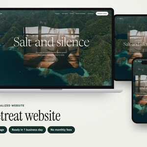 Retreat Website with Day by Day Program, Places Left and Live Estimate, One Page