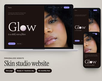 Personalized Facial and Skin Studio Website, Elegant One-Page Design with Treatment Finder and Online Booking
