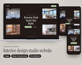 Custom Interior Design Studio Website with Services Finder and Project Inquiry, 5 Pages