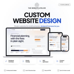 Custom Website Design, Professional Small Business Website, Mobile Responsive Web Design, Complete Website Setup