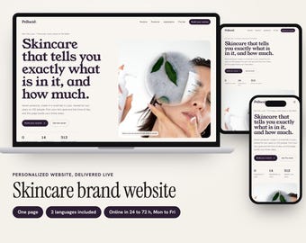 Custom Skincare Brand Website with Routine Builder, Ingredient Explorer and Shop Links, One-Page