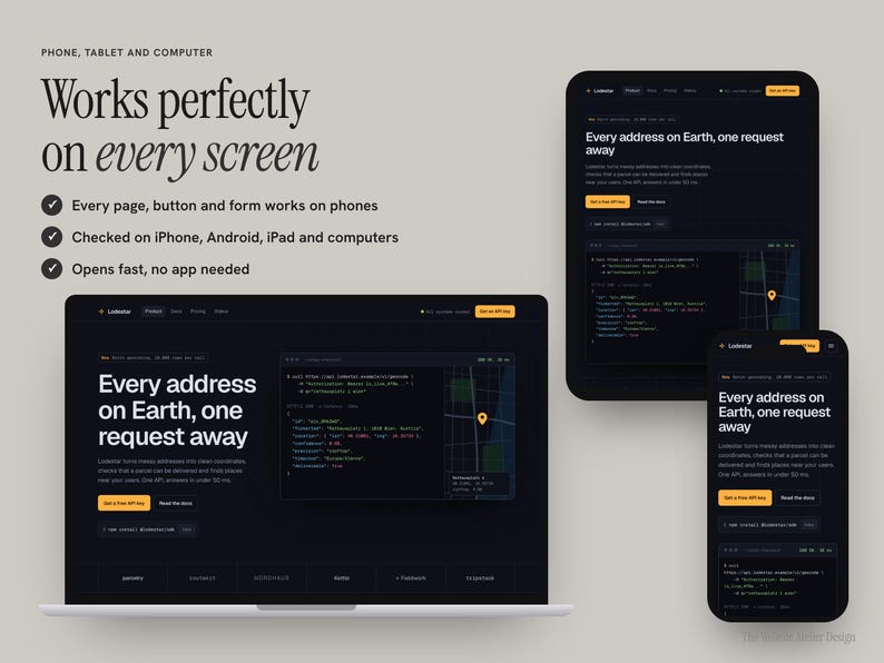 Personalized Developer API Website, Multi-Page Site with Docs, Status and Pricing Pages bild 2