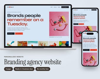 Custom Branding Agency Website with Case Studies, Services and Project Brief Builder, 5 Pages