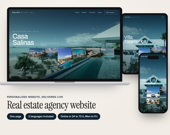 Custom Luxury Real Estate Website, Personalized Animated One-Page Design, Featured Homes and Viewing Request