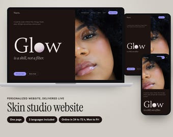 Personalized Facial and Skin Studio Website, Elegant One-Page Design with Treatment Finder and Online Booking
