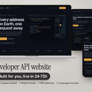 Personalized Developer API Website, Multi-Page Site with Docs, Status and Pricing Pages