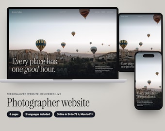 Travel Photographer Website, Elegant 5-Page Photo Portfolio with Journey Stories and Shoot Planner