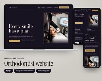 Personalized Orthodontist Website, Dental Practice Site with Smile Journey Timeline and Cost Estimate