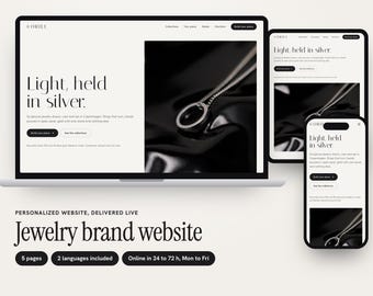 Custom Jewelry Brand Website with Piece Builder, Live Price, Collections and Stockists, Five Pages