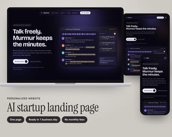 Personalized AI Startup Landing Page, One-Page SaaS Website with Waitlist Form
