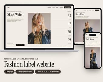 Custom Fashion Label Website with Collection Countdown, Lookbook and Waitlist, Editorial One-Page