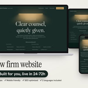 Custom Law Firm Website with Consultation Finder, Fixed Fees and Request Form, 5 Pages