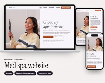 Personalized Med Spa Website, Aesthetic Clinic Site with Treatment Finder and Consultation Request