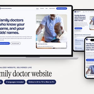 Personalized Family Doctor Website, Medical Practice Site with Smart Appointment Request