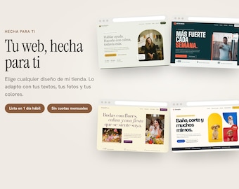 Custom Website in Spanish for Your Business, Personalized with Your Texts and Photos, Any Design