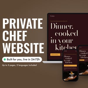 Custom Private Chef Website with Menu Builder, Price Estimate and Booking Request