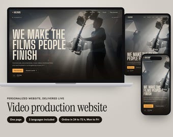 Custom Video Production Studio Website with Showreel Opening, Filterable Project Grid and Quote Form