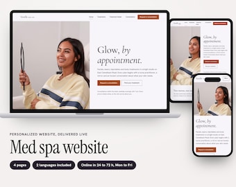 Personalized Med Spa Website, Aesthetic Clinic Site with Treatment Finder and Consultation Request