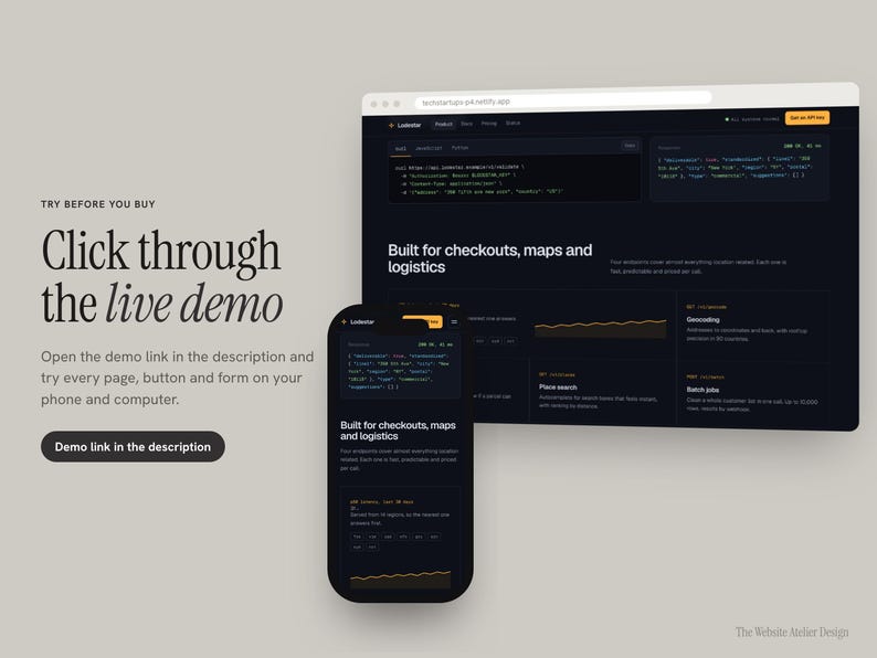 Personalized Developer API Website, Multi-Page Site with Docs, Status and Pricing Pages bild 12