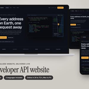 Personalized Developer API Website, Multi-Page Site with Docs, Status and Pricing Pages