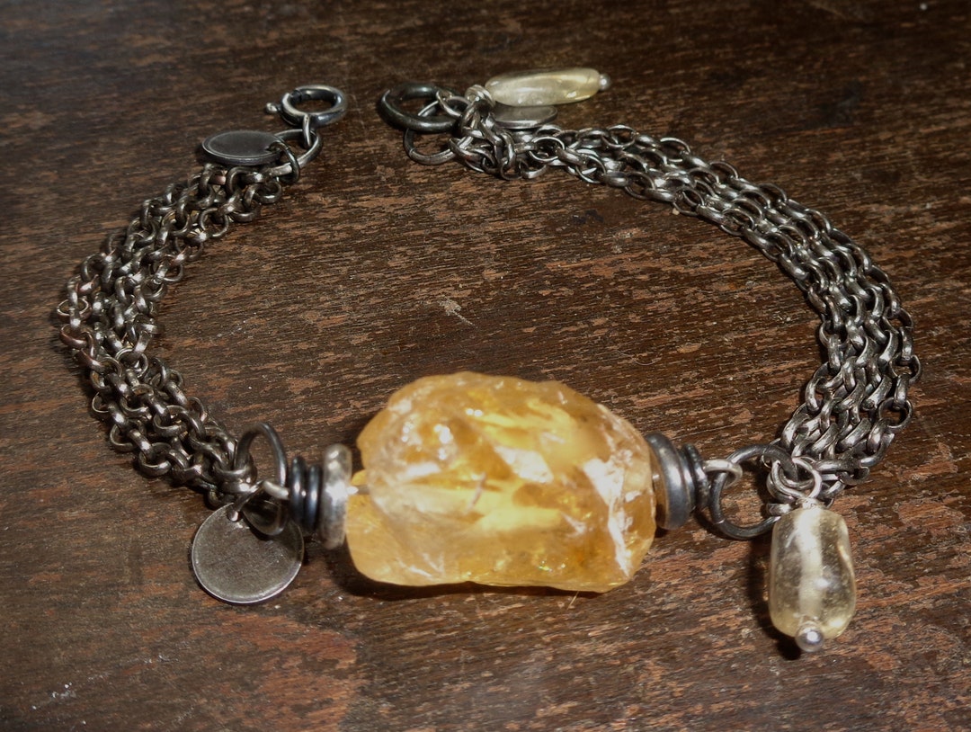 Raw citrine bracelet Clearance