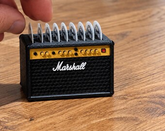 Mini Guitar Amp Pick Holder Marshall 9 Slots