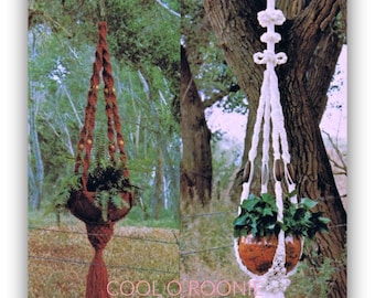 Vintage Macrame Plant Hanger Patterns  70's Home Decor Patio Decor PDF Macrame Pattern Instant Download