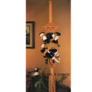 Macrame Wine Bottle Holder Pattern Vintage 1970's Macrame Decor  Digital Pattern Instant Download