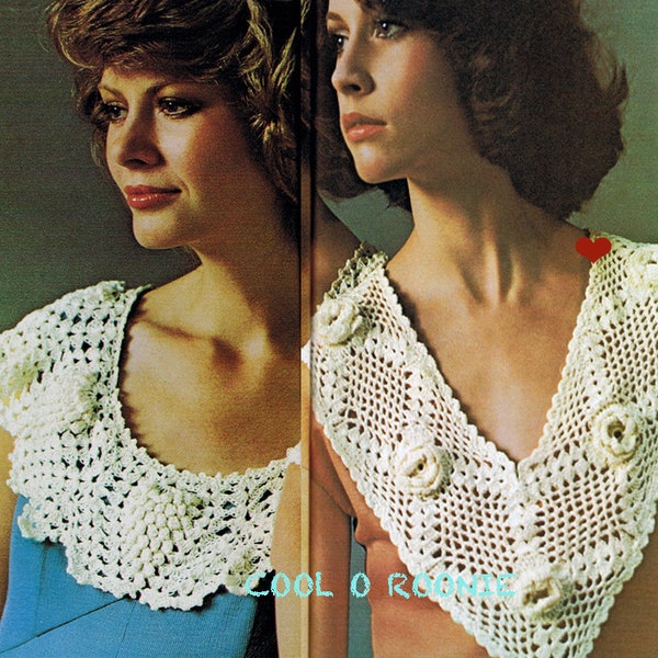 PDF Crochet Pattern - Lace Collars to Crochet - Thread Crochet Pattern -  Pretty Womens Lace Collar PDF Crochet Patterns