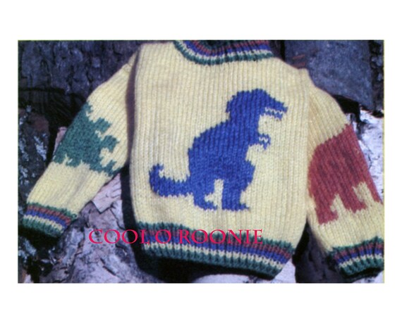 dinosaur sweater knitting pattern