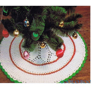 PDF Crochet Pattern Instant Download Christmas Tree Skirt Patterns - Holiday Crochet  - Festive Christmas Decor