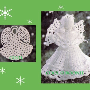 Christmas Angles in Crochet Thread Pattern - Vintage Xmas Home Decor PDF Crochet Pattern