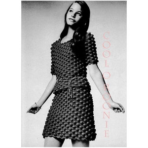 Crochet Dress Pattern - Womens Vintage Bubble Crochet Dress Pattern - PDF Crochet Pattern Instant Download