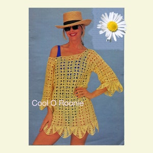 Crochet Pattern Women's Cover Up Summer Beach Coverup Ladies Crochet Pattern PDF