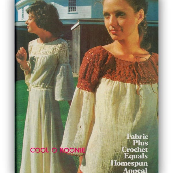 Yoke Blouse Crochet Pattern - Peasant Blouse & Dress Women's Sewing - Crochet PDF Crochet Pattern Instant Download