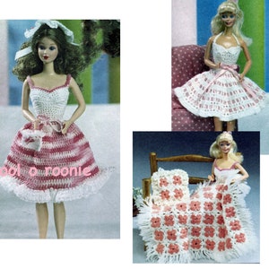 Crochet Pattern - Vintage Fashion Doll Clothes Crochet - Fashion Doll 11 1/2" Clothes - PDF Crochet Pattern