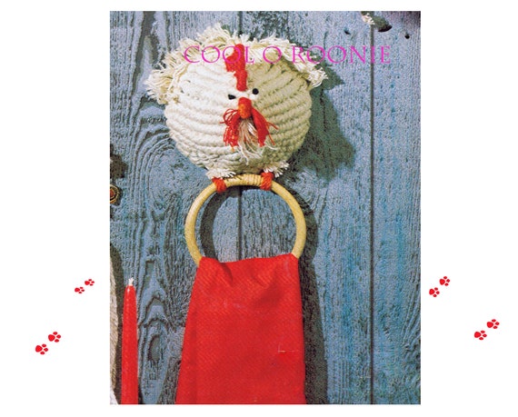 PDF Macrame Animal Pattern Chicken Towel Holder Vintage - Etsy Ireland PDF Macrame Animal Pattern Chicken Towel Holder Vintage - Etsy Ireland