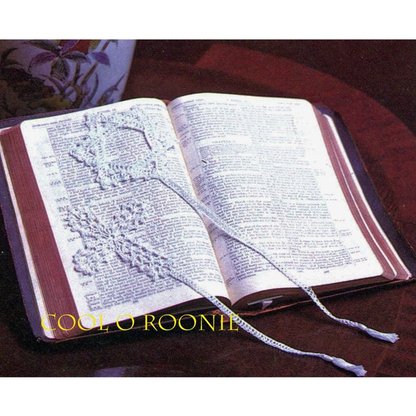 CROCHET Pattern, Bookmark Crochet Pattern, Cross Bookmark, Star of David Bookmark, Thread Crochet Pattern,  PDF Crochet Pattern