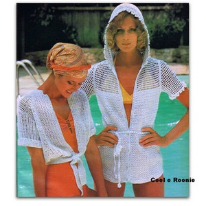 Crochet Pattern and Knitting Pattern Swim Suit Cover ups Women's Sizes 6 - 16 PDF Pattern Instant Download