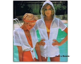 Crochet Pattern and Knitting Pattern Swim Suit Cover ups Women's Sizes 6 - 16 PDF Pattern Instant Download