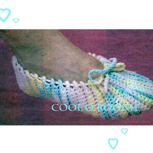 PDF Slipper crochet pattern - Womens Ribbed Slipper Shoe Drawstring Closing - PDF Crochet Pattern