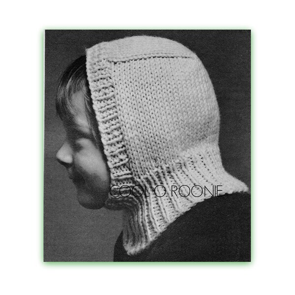 Hat Knitting pattern for Childs Balaclava Sizes 4-6 years & 8-10 years Girl or Boy Winter Head Gear PDF Knitting Pattern Instant Download